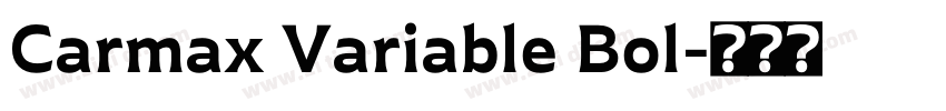 Carmax Variable Bol字体转换